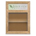 United Visual Products Outdoor Enclosed Combo Board, 48"x36", Bronze Frame/Green & Black UVCB4836ODBZ-GREEN-BLACK